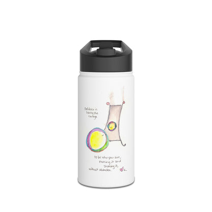 Stainless Steel Water Bottle, Standard Lid - Confidence is Having Courage