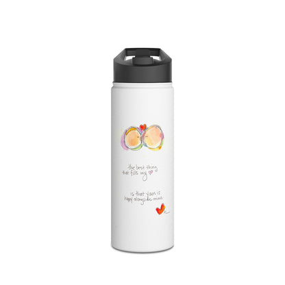 Stainless Steel Water Bottle, Standard Lid - Your Heart Alongside Mine