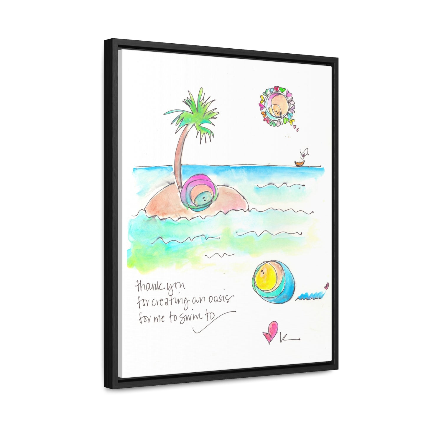 Gallery Canvas with Black Frame - You are My Oasis