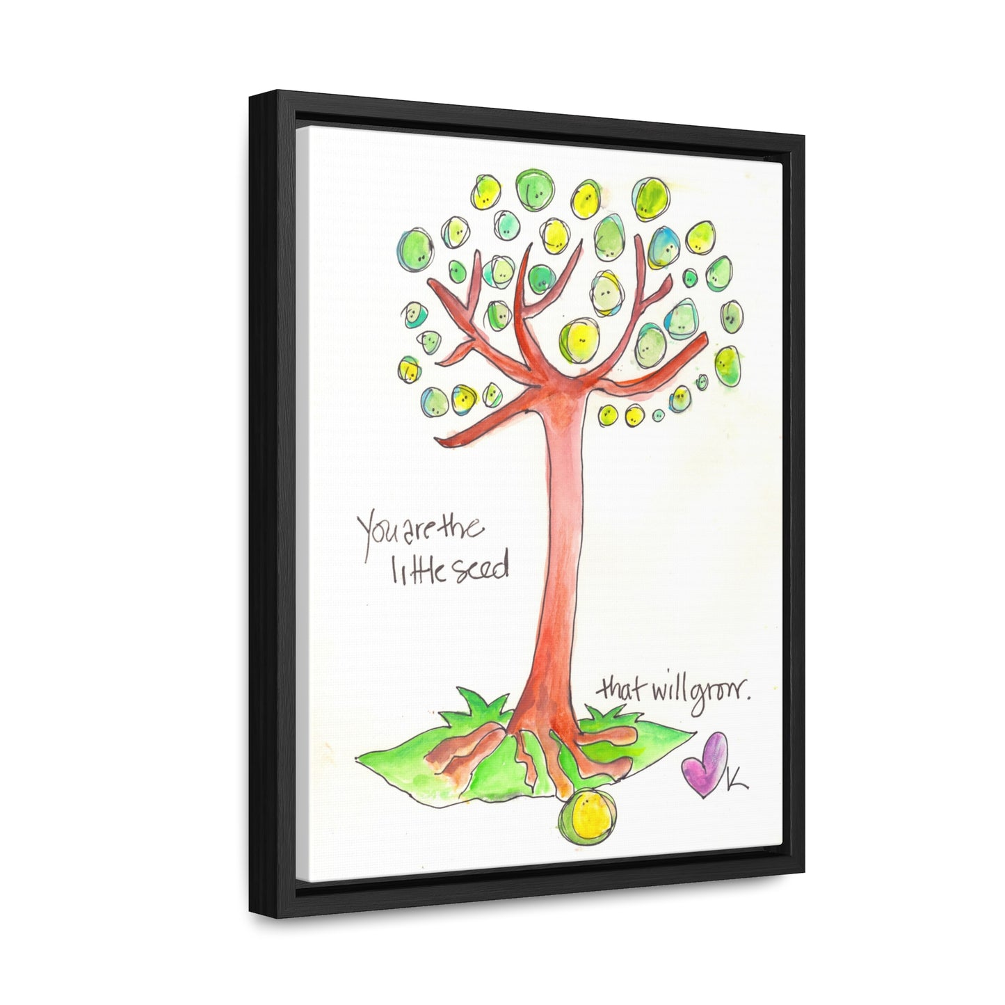 Gallery Canvas with Black Frame - The Little Seed that Grew