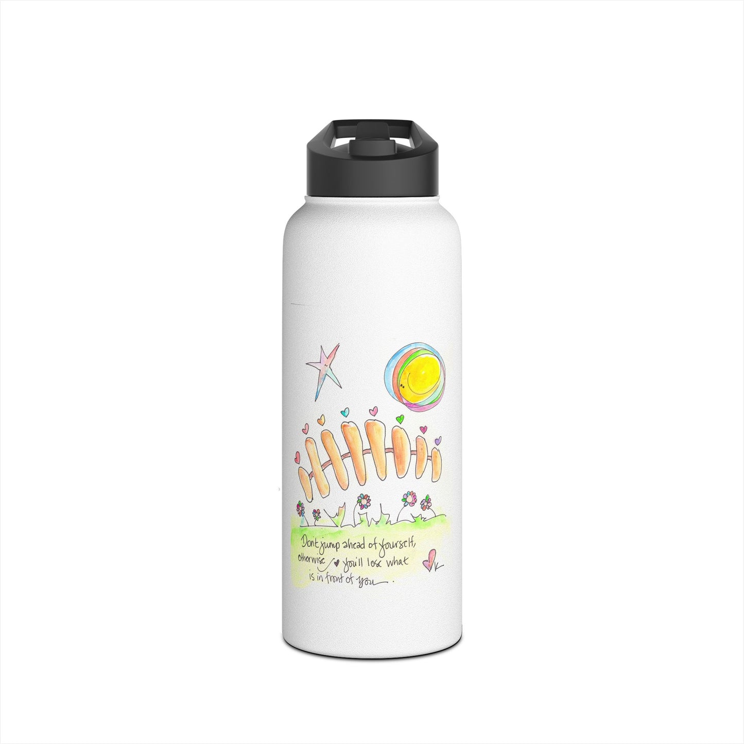 Stainless Steel Water Bottle, Standard Lid - Don't Jump Ahead