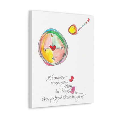 Canvas Gallery Wrap 1.25" - The Heart Compass