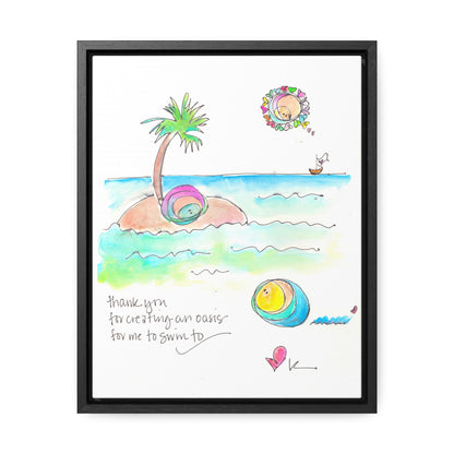 Gallery Canvas with Black Frame - You are My Oasis