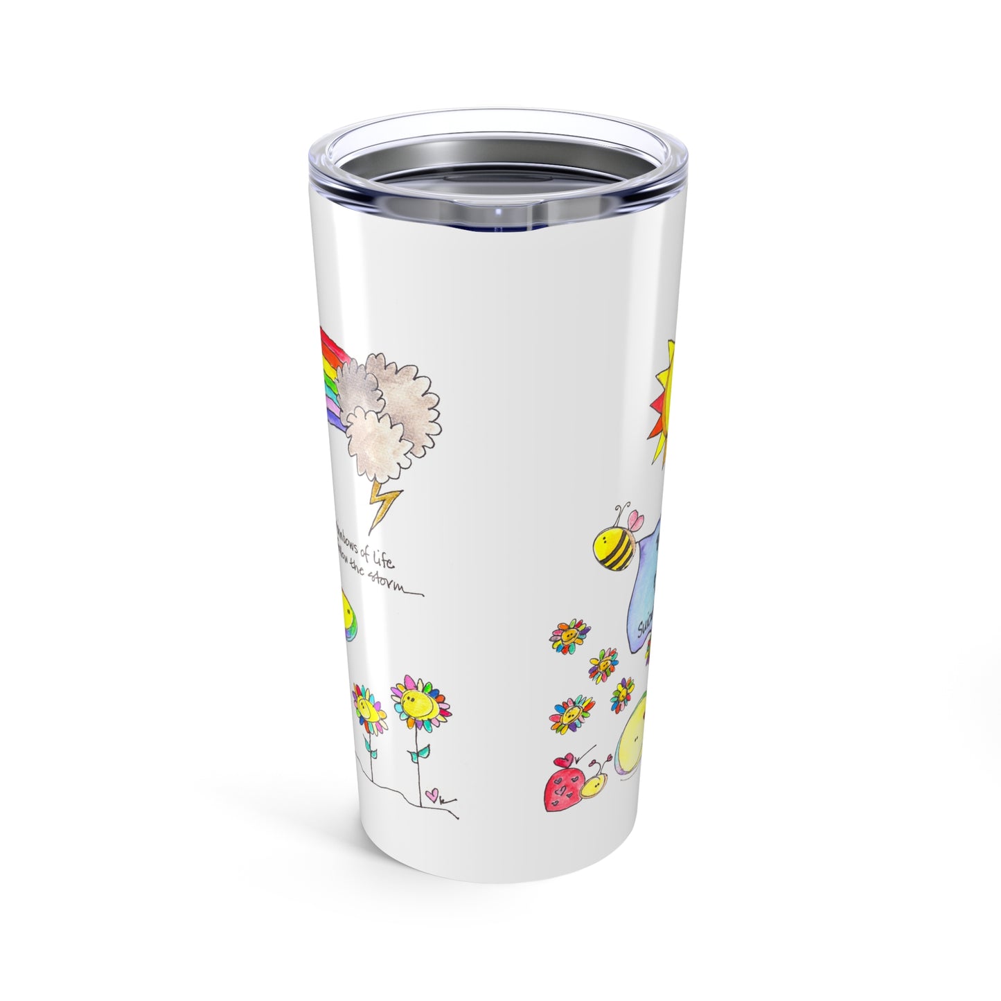 AFSP National Tumbler 20oz - Rainbows follow Storms