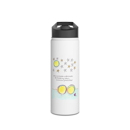 Stainless Steel Water Bottle, Standard Lid - Swim with the Stars