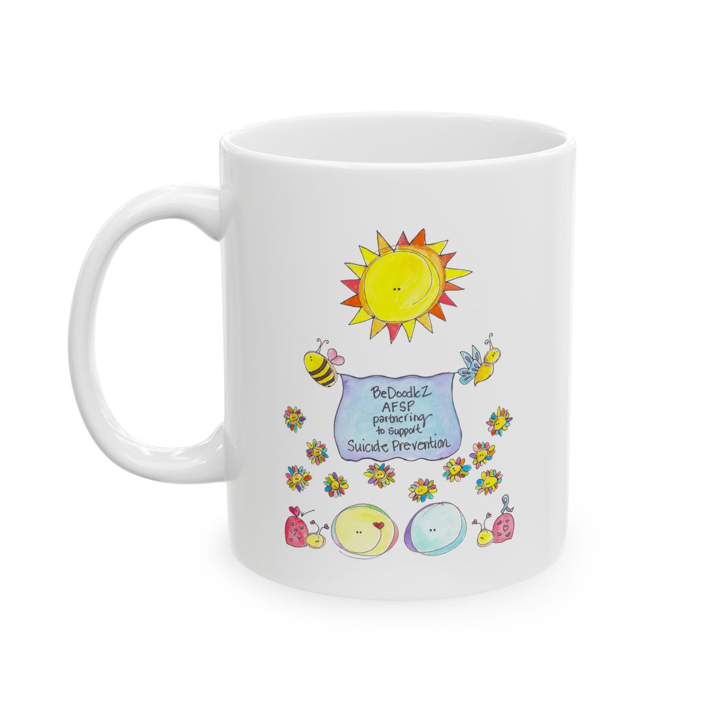 AFSP National Ceramic Mug, (11oz, 15oz) - Rainbows follow Storms