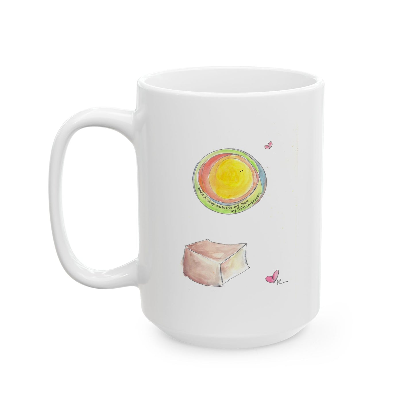 Ceramic Mug, (11oz, 15oz) - Outside my Box