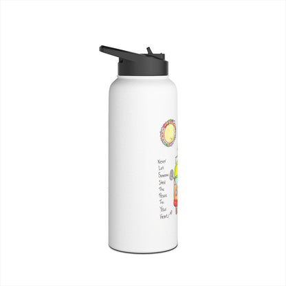 Stainless Steel Water Bottle, Standard Lid - Peace in Your Heart