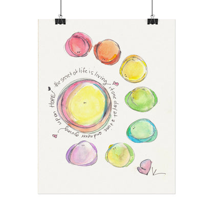 Textured Watercolor Matte Poster - The Secret to Life