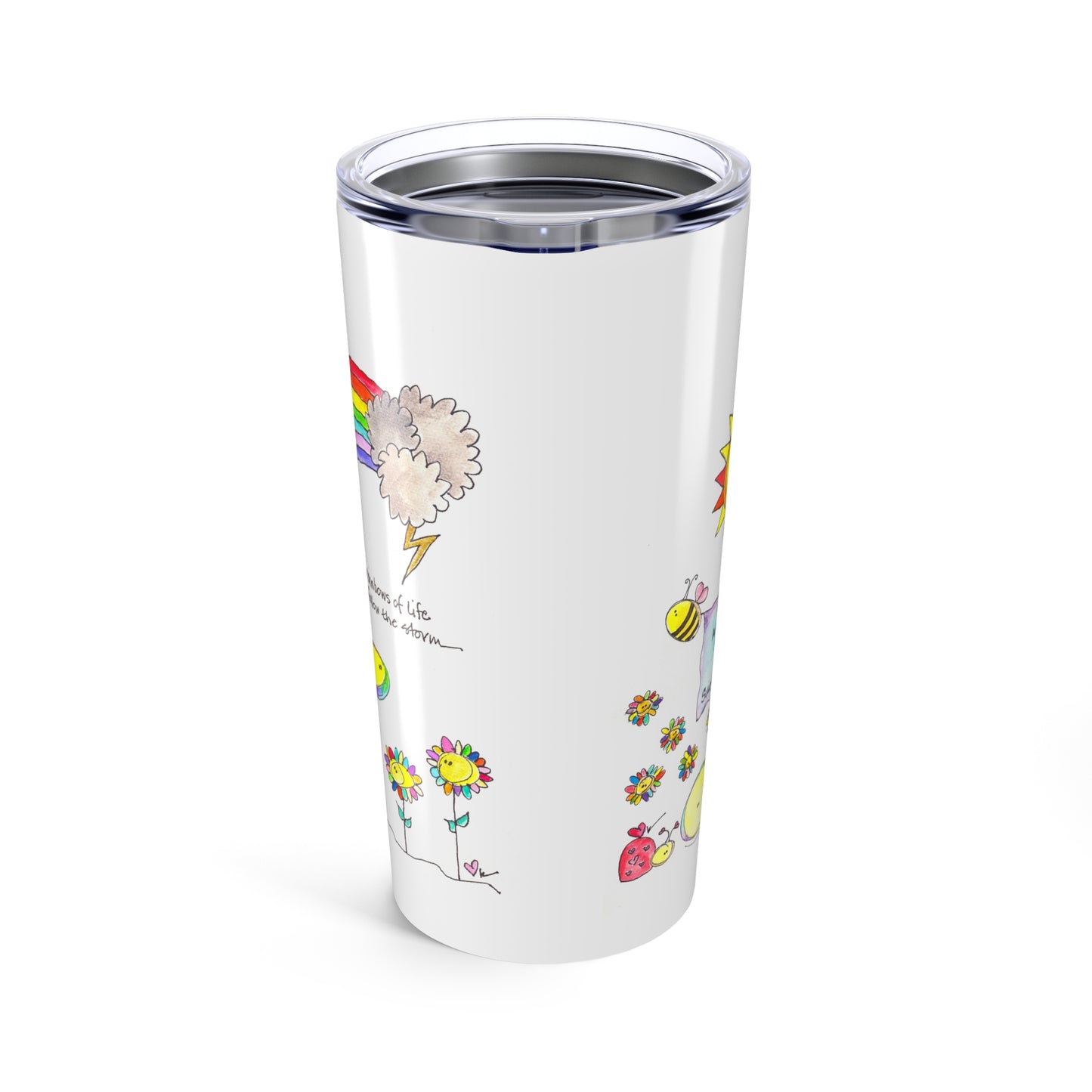 AFSP Indiana Tumbler 20oz - Rainbows follow Storms