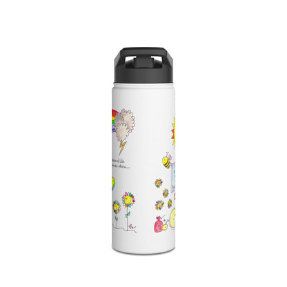 AFSP Indiana Stainless Steel Water Bottle - Rainbows follow Storms