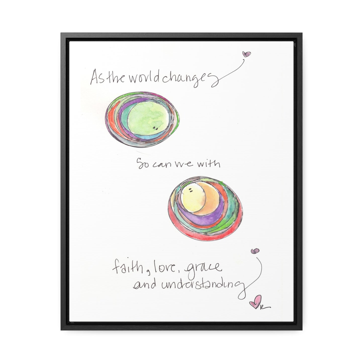 Gallery Canvas with Black Frame - As the World Changes