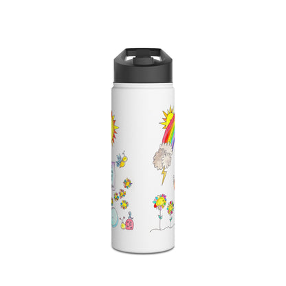 AFSP Indiana Stainless Steel Water Bottle - Rainbows follow Storms