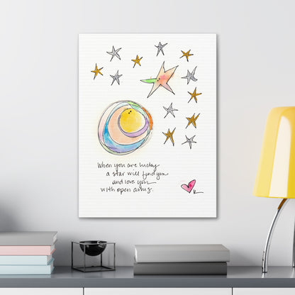 Canvas Gallery Wrap 1.25" - Star with Open Arms