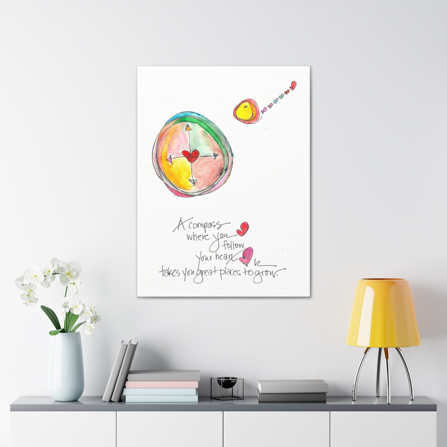 Canvas Gallery Wrap 1.25" - The Heart Compass