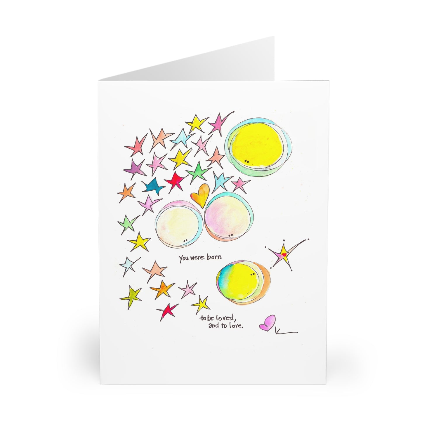 Greeting Cards (5 Pack Single Image) - You Were Born to be Loved