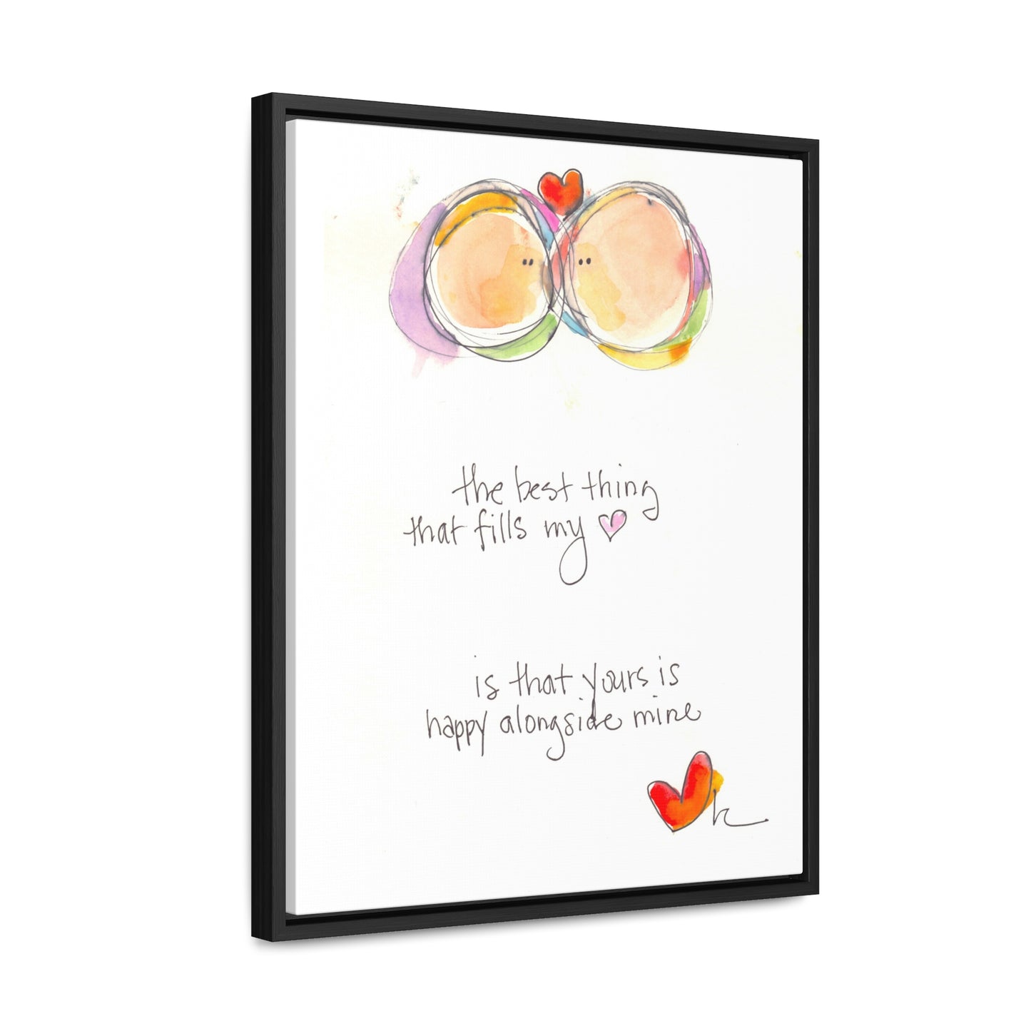 Gallery Canvas with Black Frame - Your Heart Alongside Mine