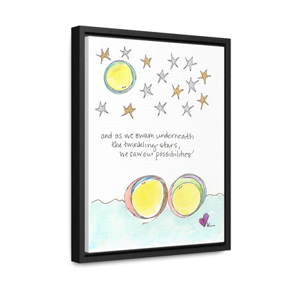 Gallery Canvas with Black Frame - Swim with the Stars