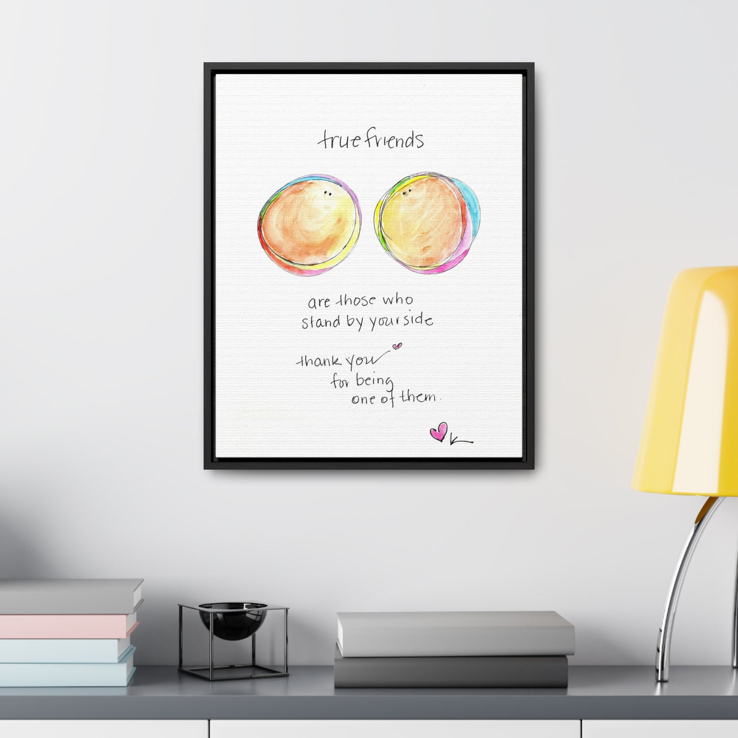 Gallery Canvas with Black Frame - True Friends