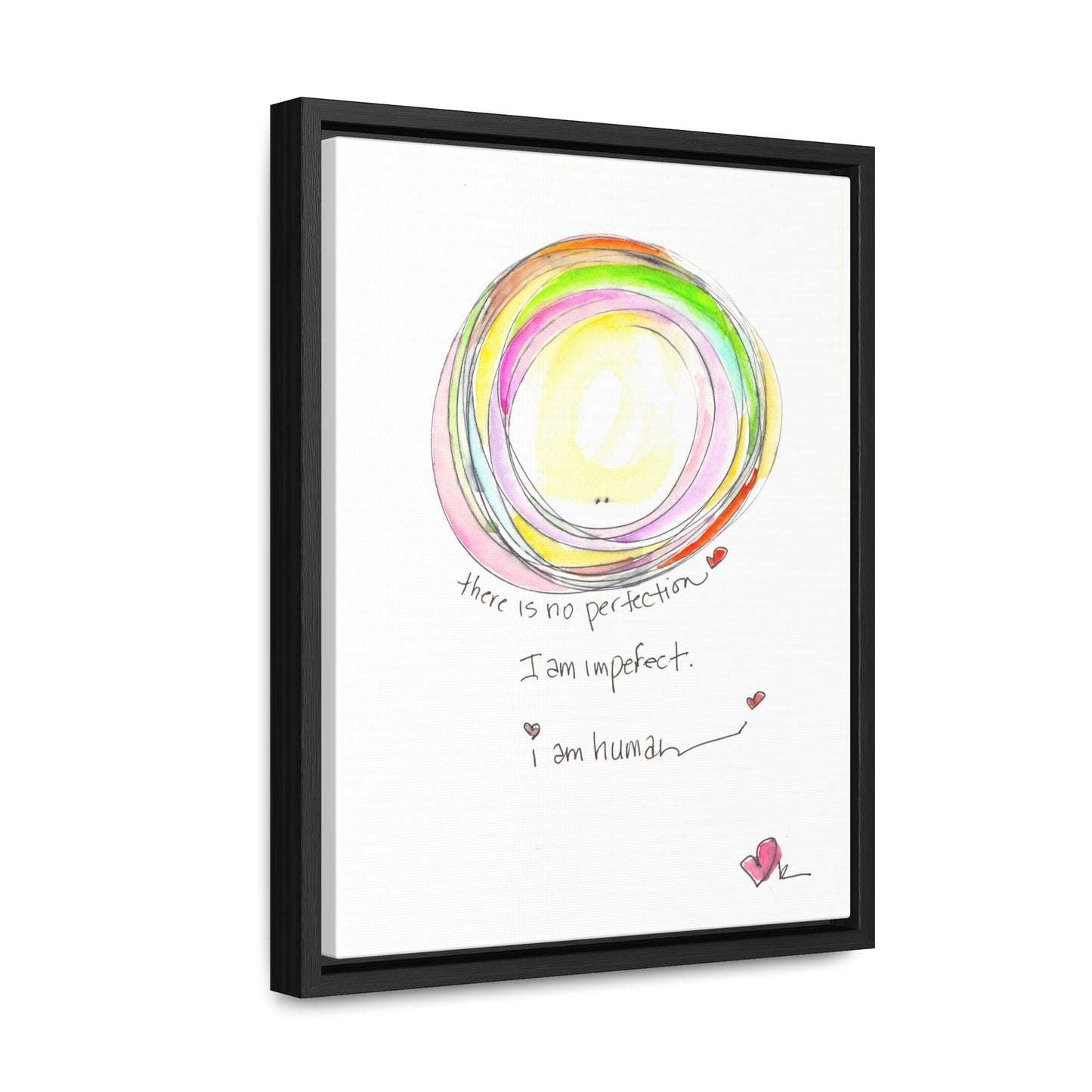 Gallery Canvas with Black Frame - I Am Human