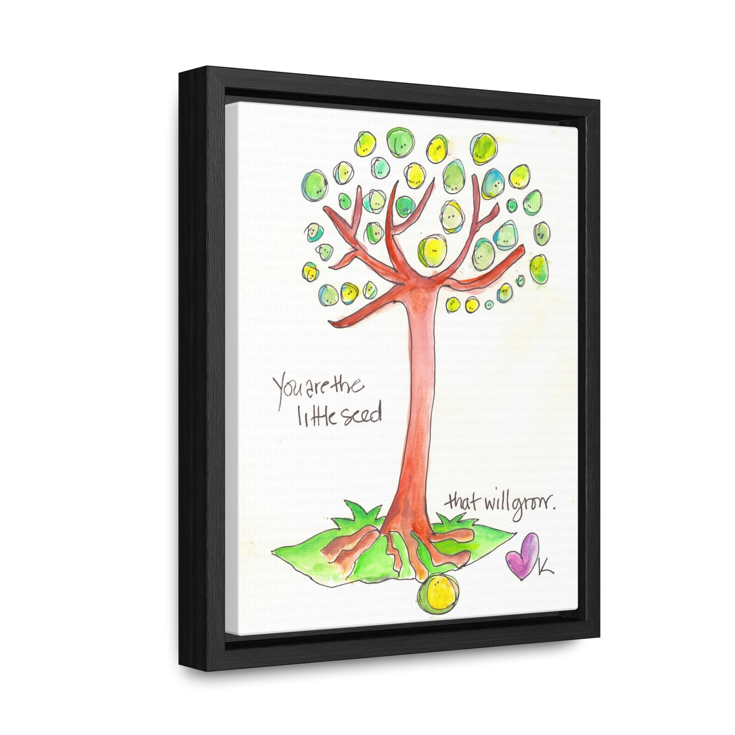 Gallery Canvas with Black Frame - The Little Seed that Grew