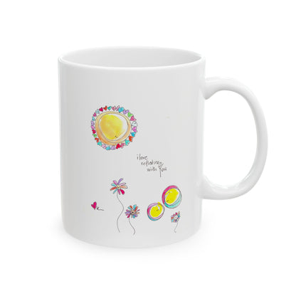 Ceramic Mug, (11oz, 15oz) - Reflecting with You