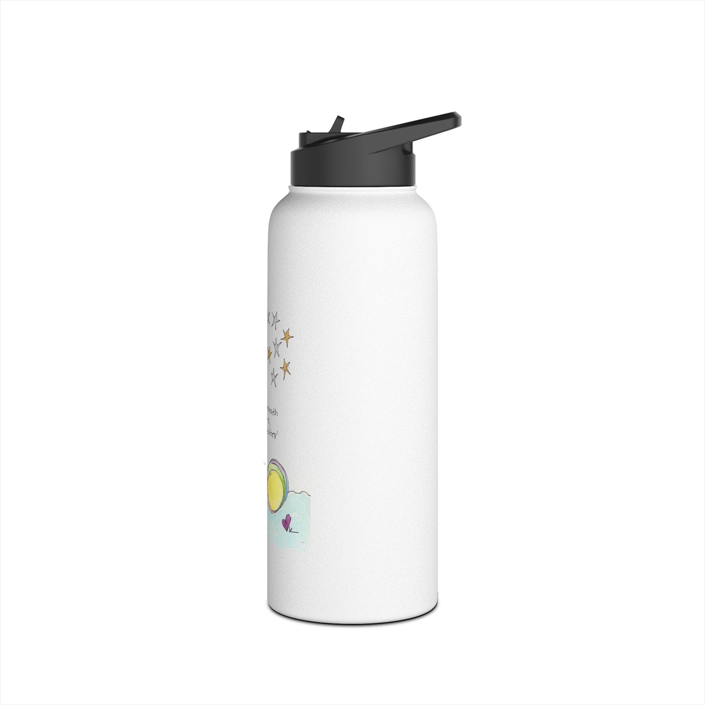 Stainless Steel Water Bottle, Standard Lid - Swim with the Stars