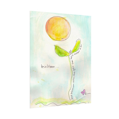 Textured Watercolor Matte Print - Be in Bloom