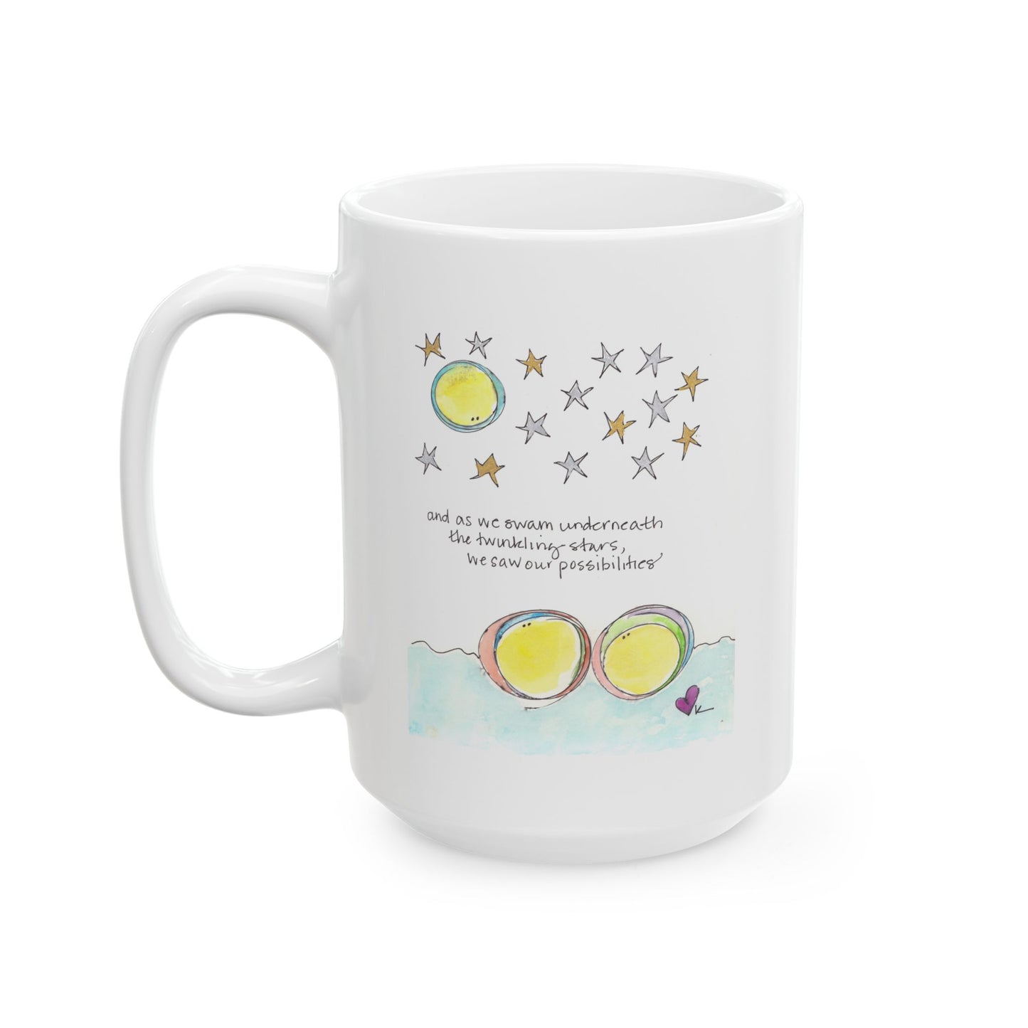 Ceramic Mug, (11oz, 15oz) - Swim with the Stars