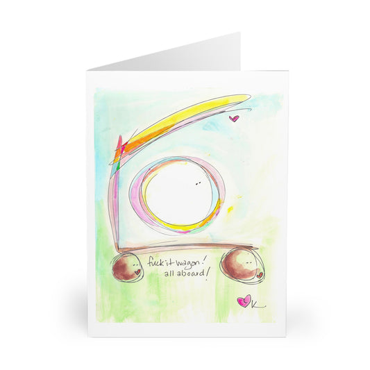 Greeting Cards (5 Pack Single Image) - Fuck it Wagon