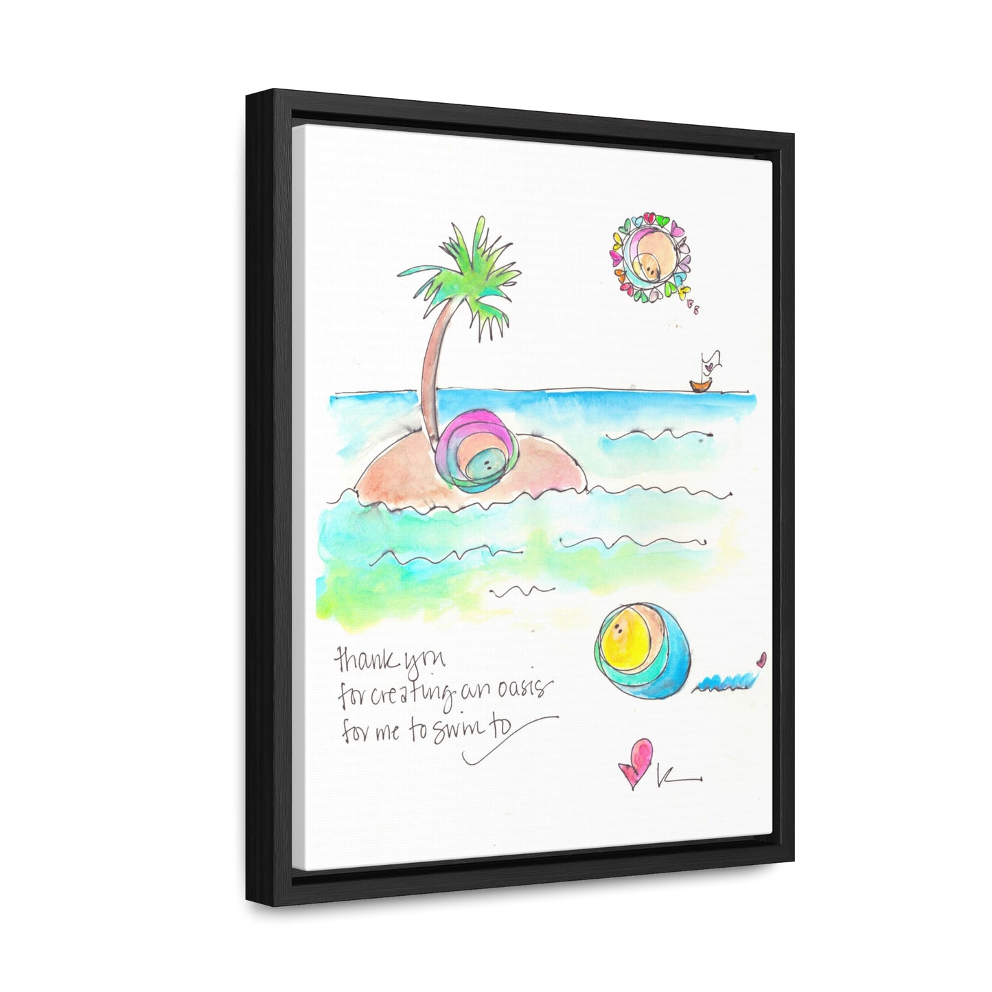 Gallery Canvas with Black Frame - You are My Oasis