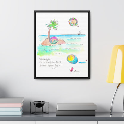 Gallery Canvas with Black Frame - You are My Oasis