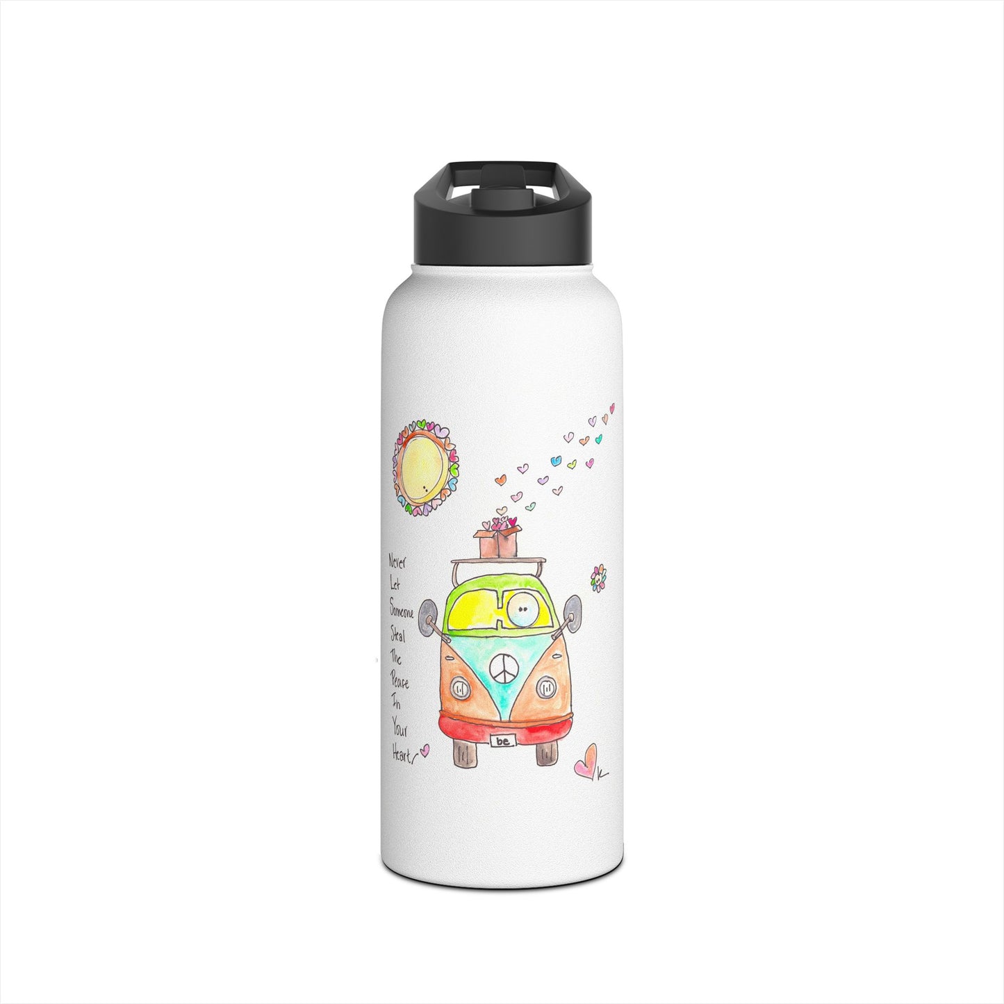 Stainless Steel Water Bottle, Standard Lid - Peace in Your Heart