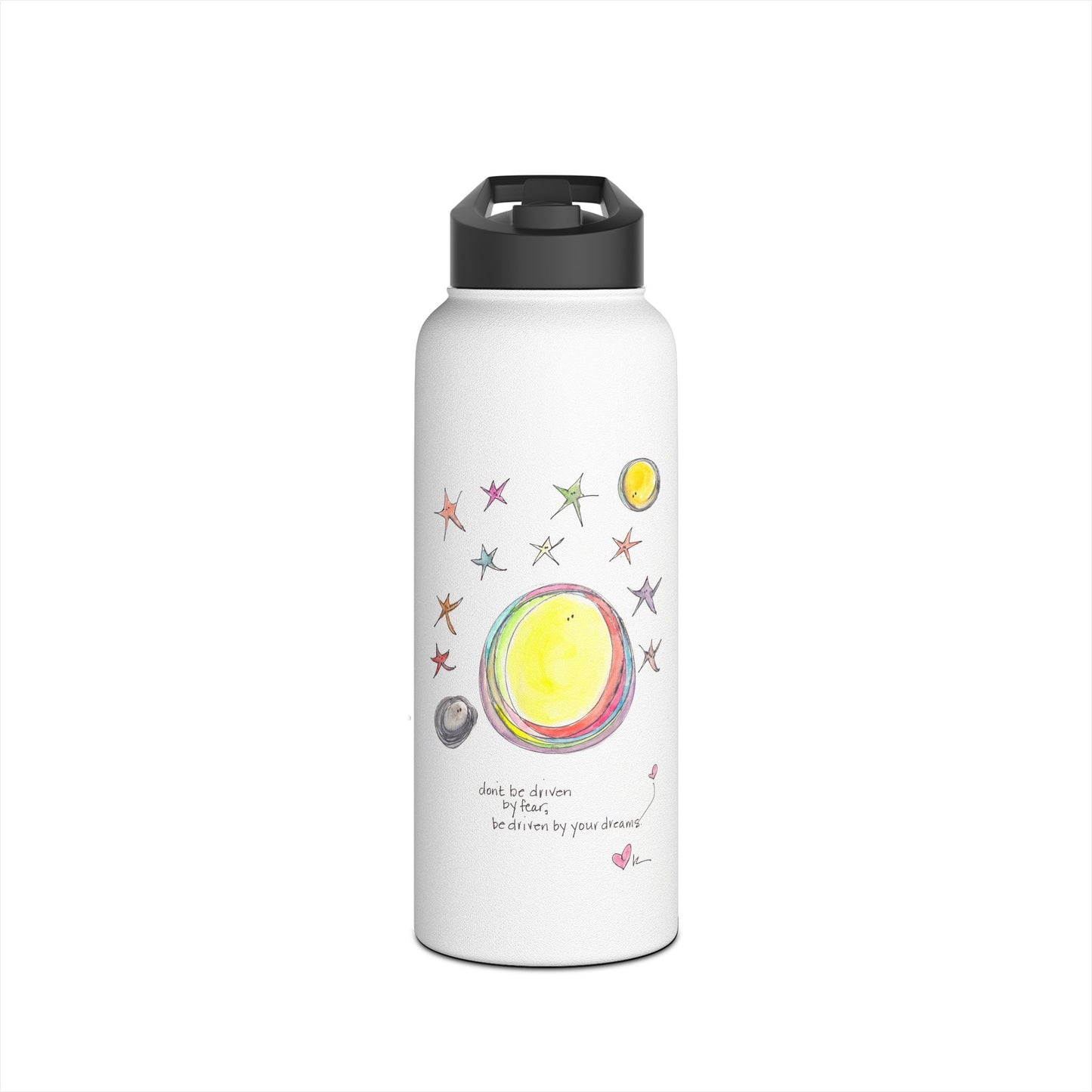 Stainless Steel Water Bottle, Standard Lid - Be Driven by Your Dreams