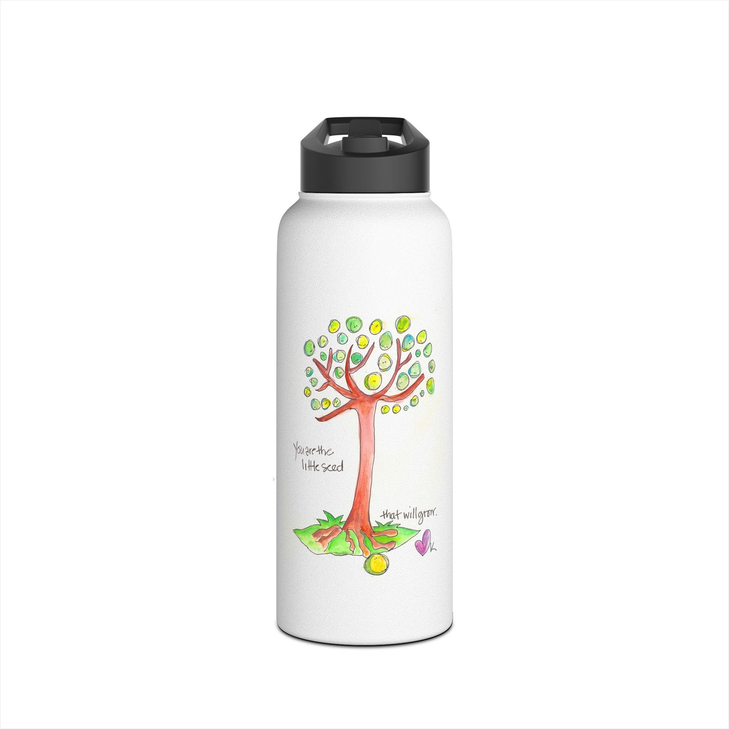 Stainless Steel Water Bottle, Standard Lid - The Little Seed that Grew