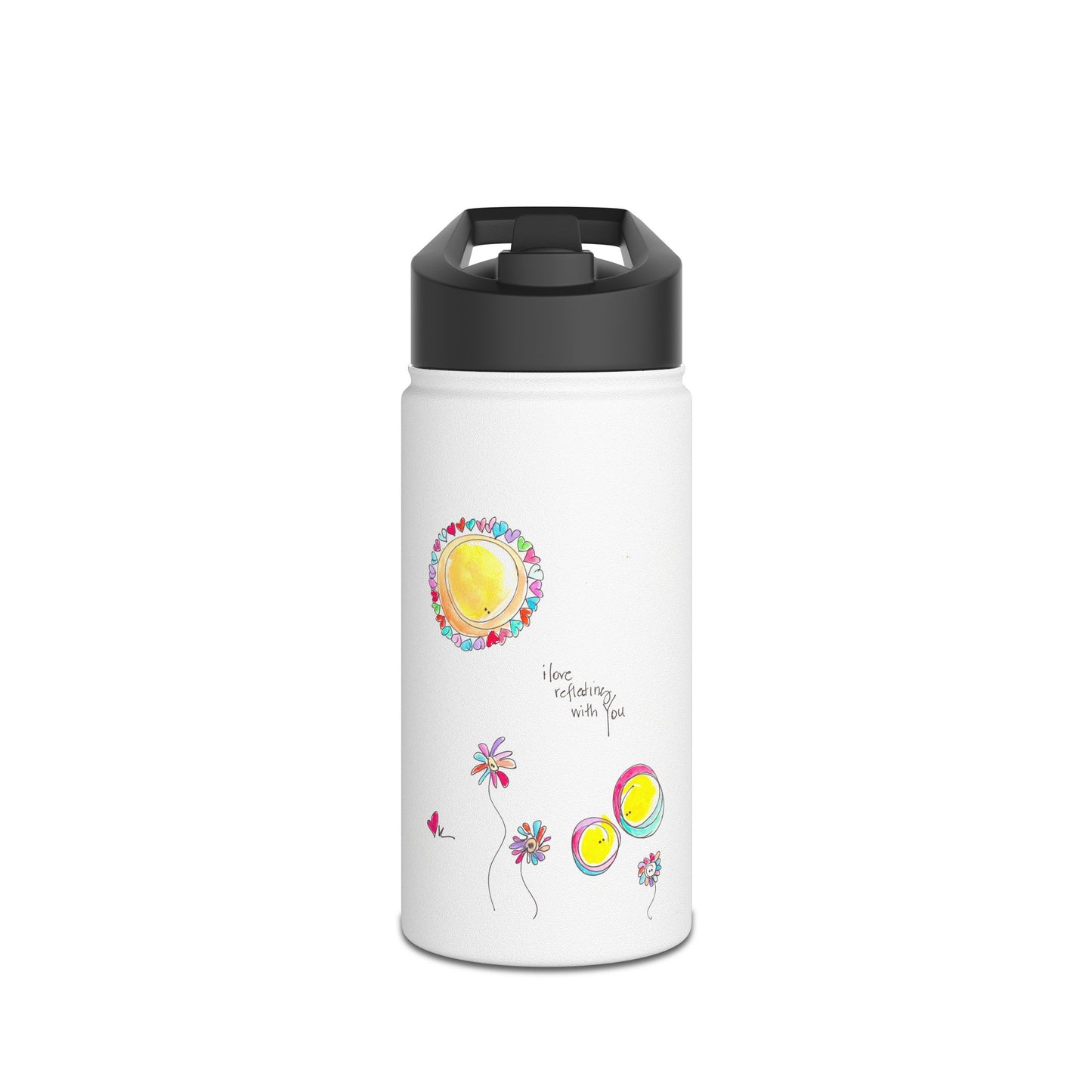 Stainless Steel Water Bottle, Standard Lid - Reflecting with You