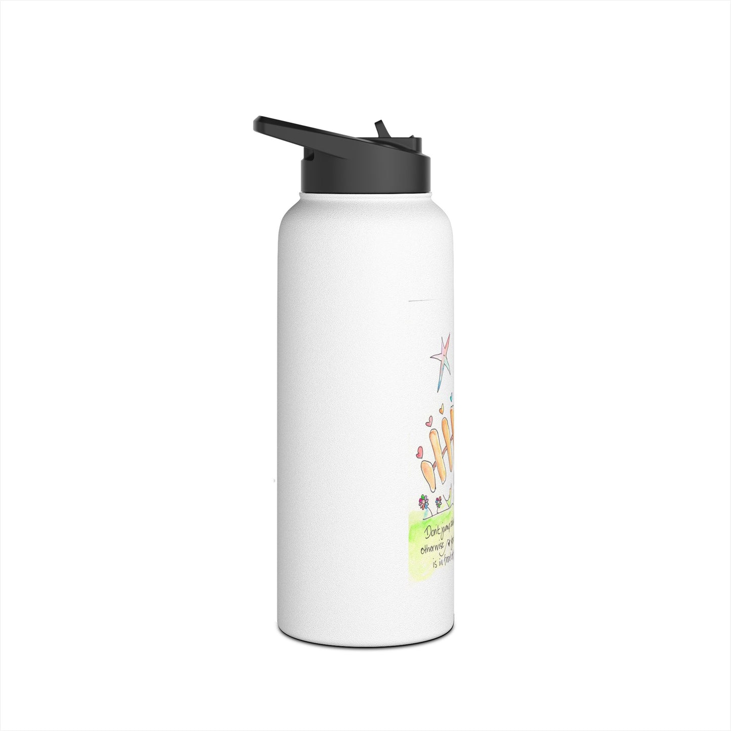 Stainless Steel Water Bottle, Standard Lid - Don't Jump Ahead