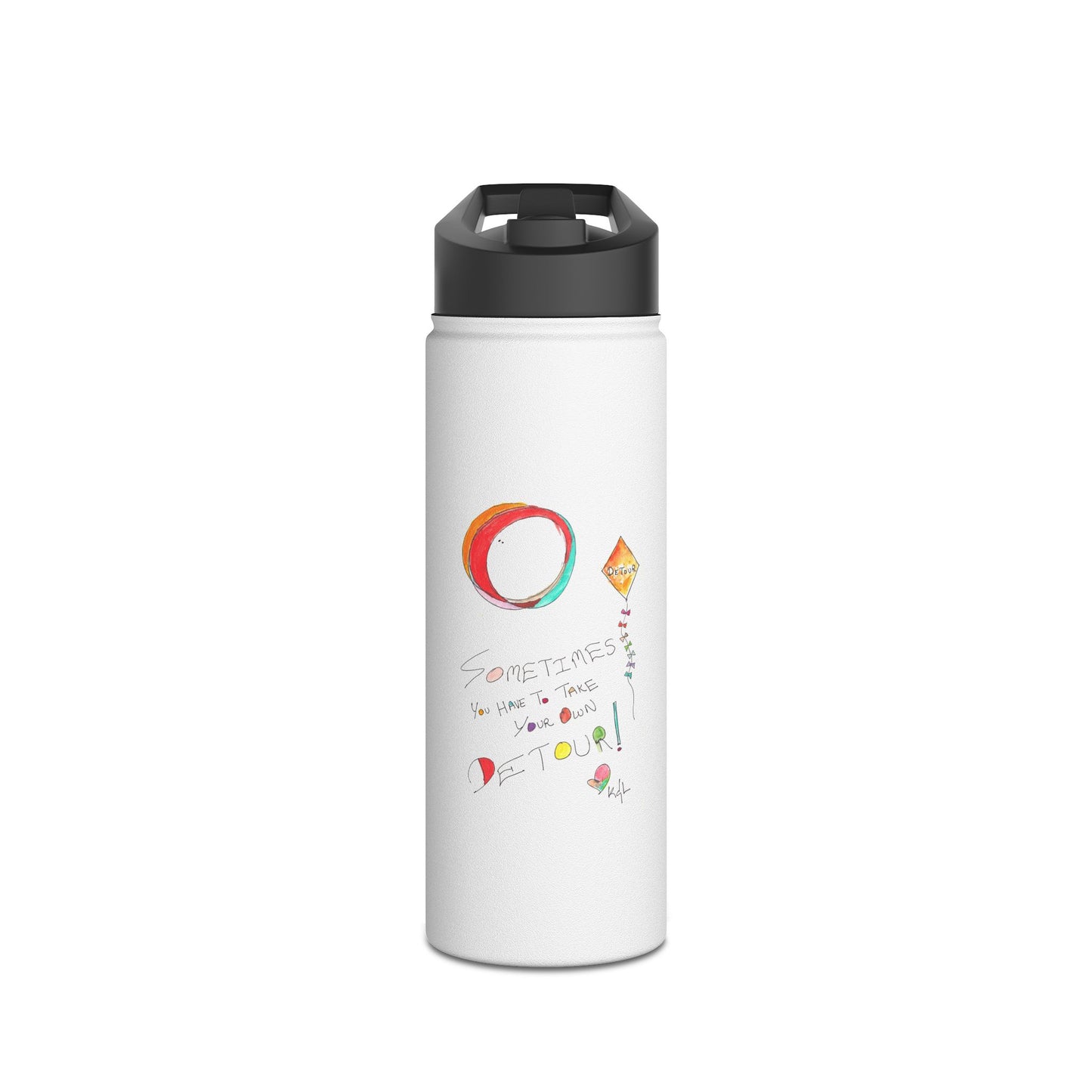 Stainless Steel Water Bottle, Standard Lid - Take your Own Detour