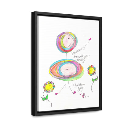 Gallery Canvas with Black Frame - The World needs a Hula Hoop Girl