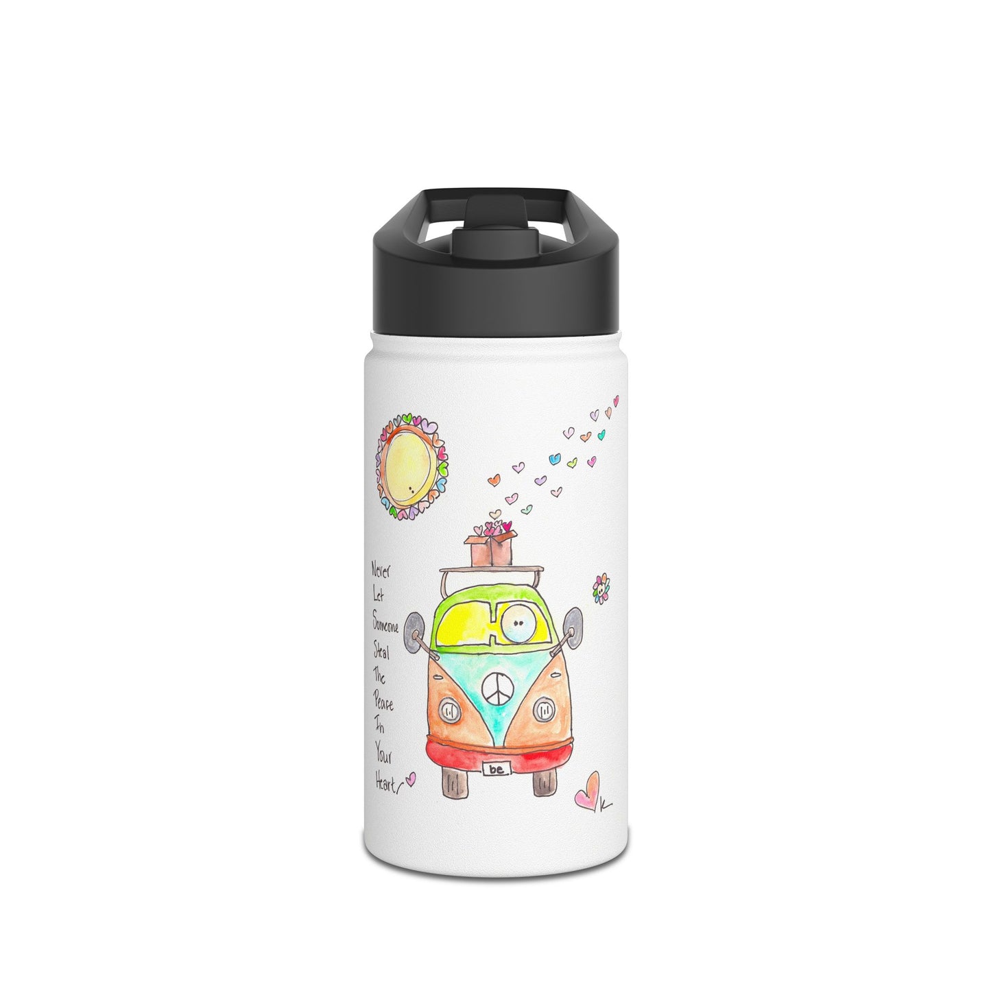 Stainless Steel Water Bottle, Standard Lid - Peace in Your Heart