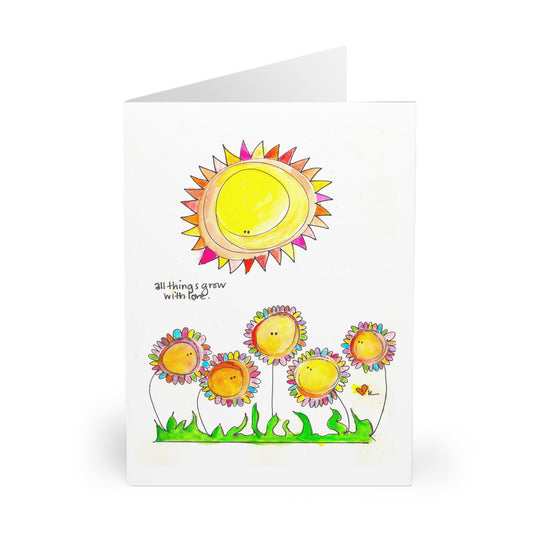 Greeting Cards (5 Pack Single Image) - All Things Grow with Love