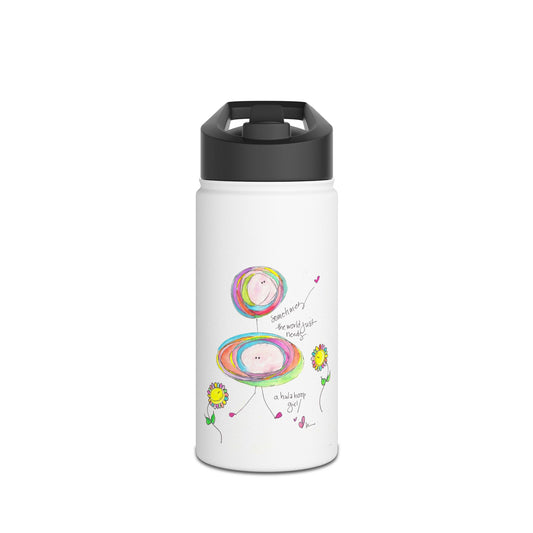 Stainless Steel Water Bottle, Standard Lid - The World needs a Hula Hoop Girl