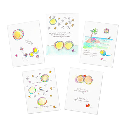 Multi-Design Greeting Cards (5-Pack) - Love Inspired Theme Set Two