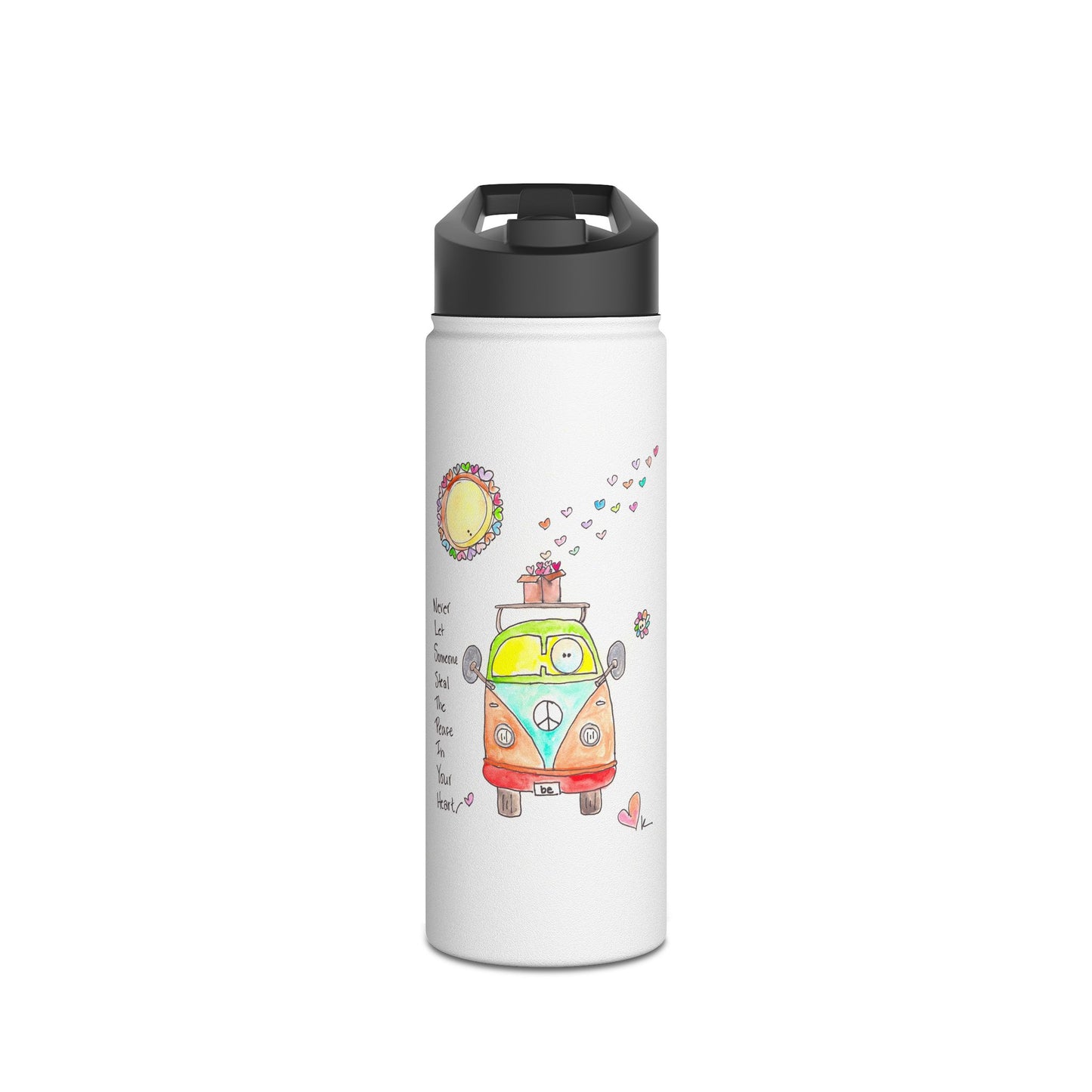 Stainless Steel Water Bottle, Standard Lid - Peace in Your Heart