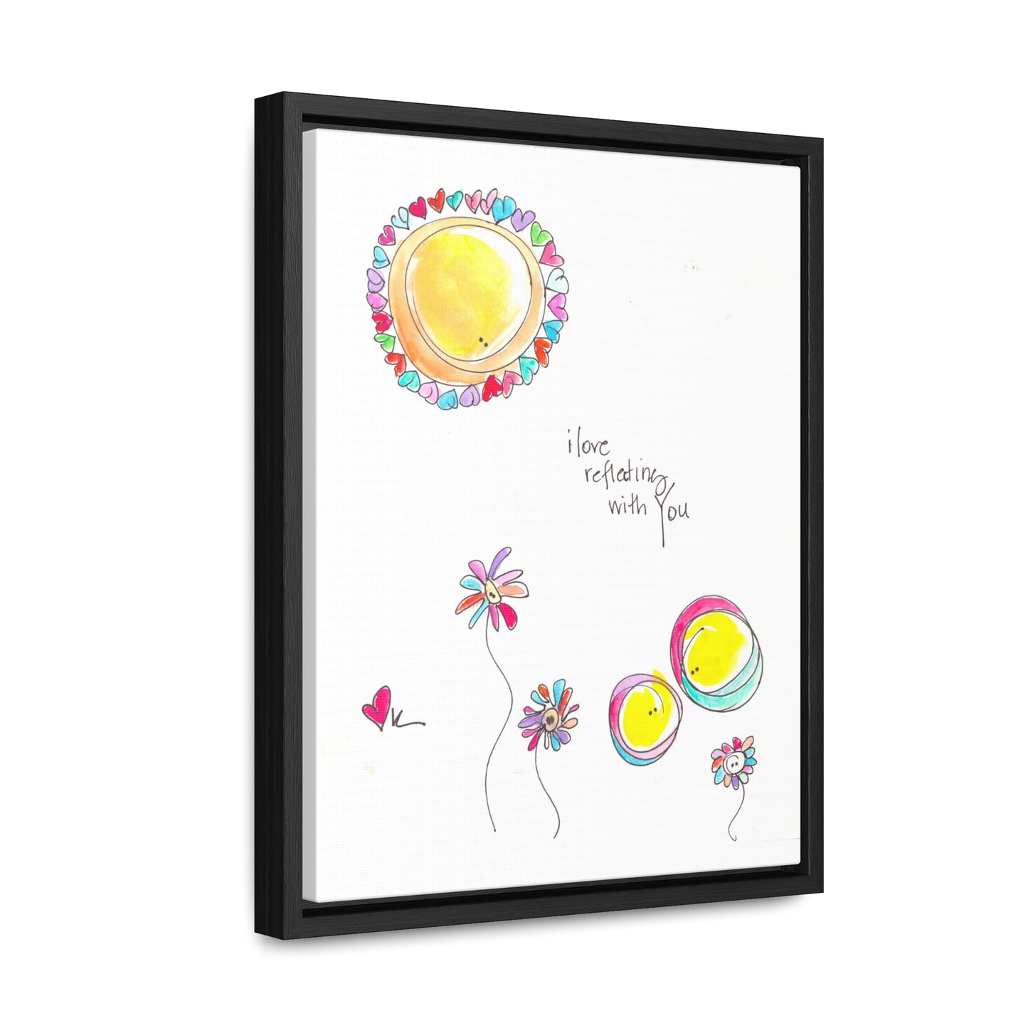 Gallery Canvas with Black Frame - Reflecting with You