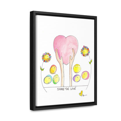 Gallery Canvas with Black Frame - Share the Love