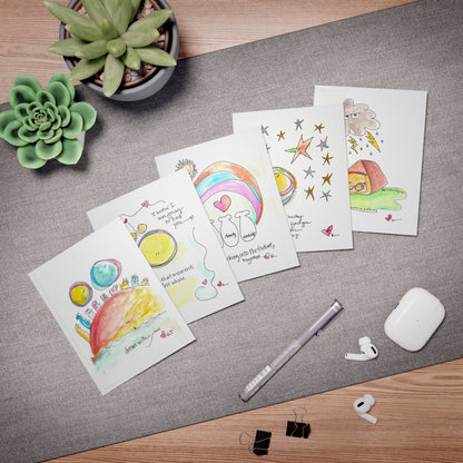 Multi-Design Greeting Cards (5-Pack Variety) - Love Inspired Theme Set One