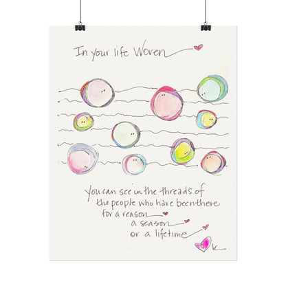 Textured Watercolor Matte Print - Your Life Woven