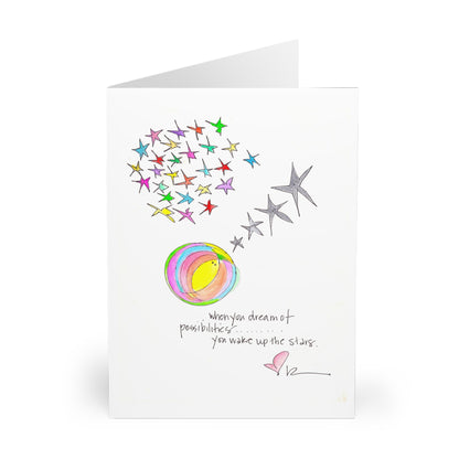 Greeting Cards (5 Pack Single Print) - Waking up the Stars