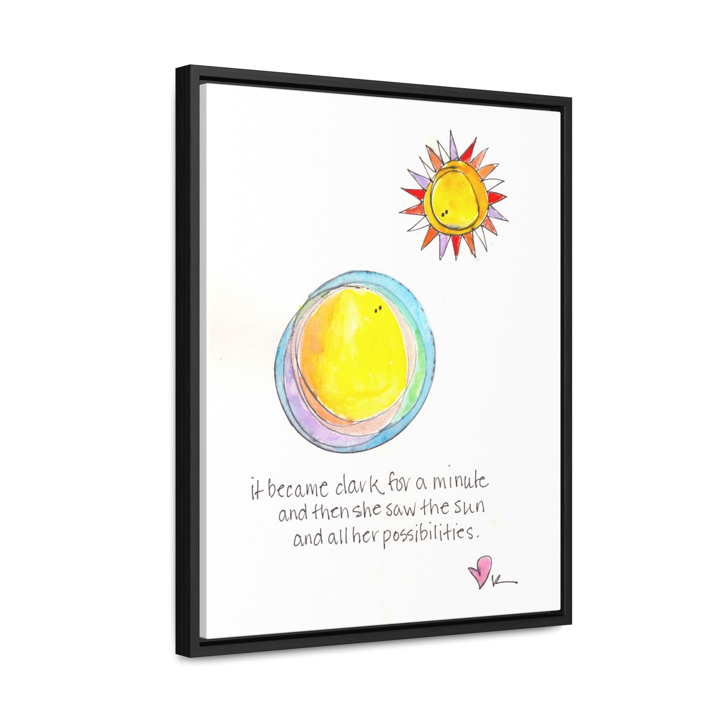 Gallery Canvas with Black Frame - She Saw the Sun